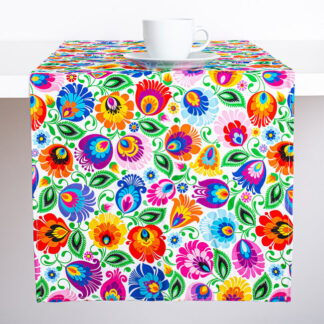 Chemin de table folk Lowycz blanc