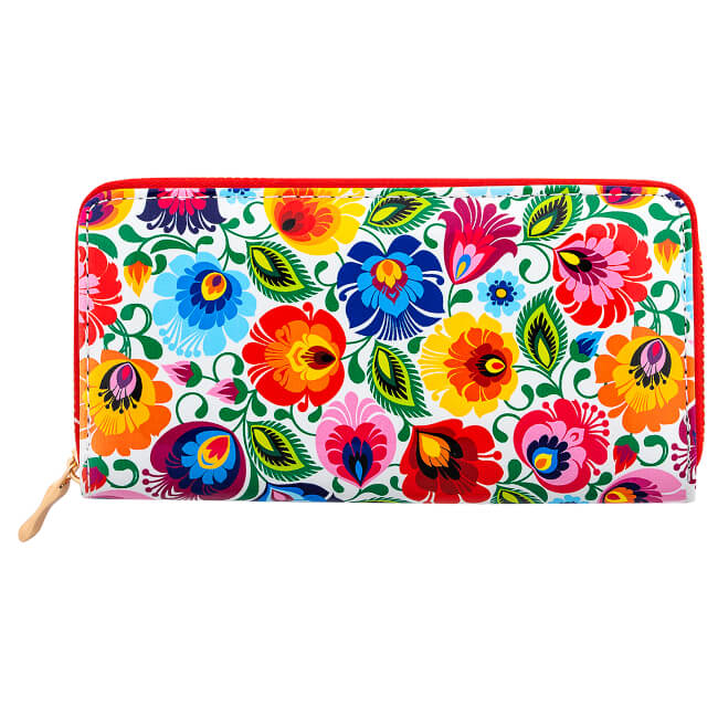 Grand portefeuille folk Lowycz fond blanc