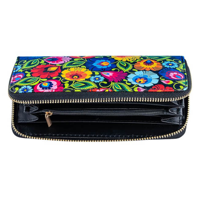 Portefeuille Folk (grand) • Fond blanc ou noir – Image 3