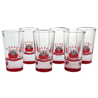 Verres à vodka fond rouge