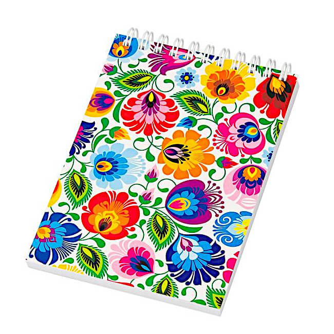 Carnet spirale A6 Folk Lowycz