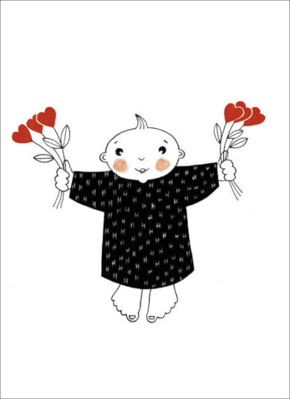 Carte pliée bouquets