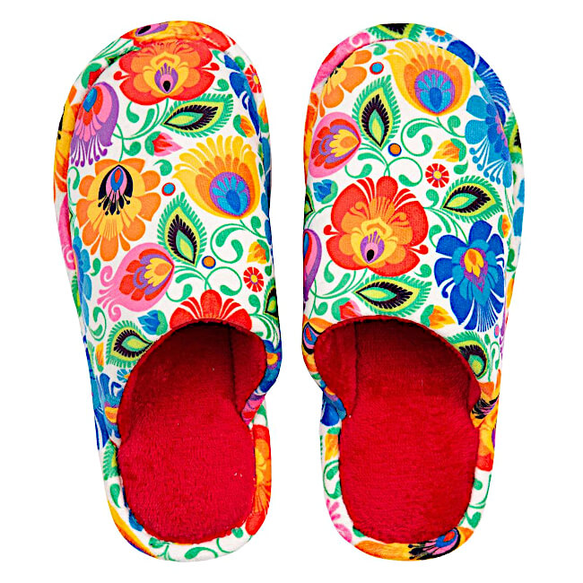 Pantoufles Folk femme Lowycz blanc