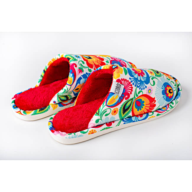 Pantoufles Folk femme Lowycz blanc