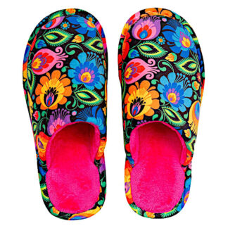 Pantoufles Folk femme Lowycz noir