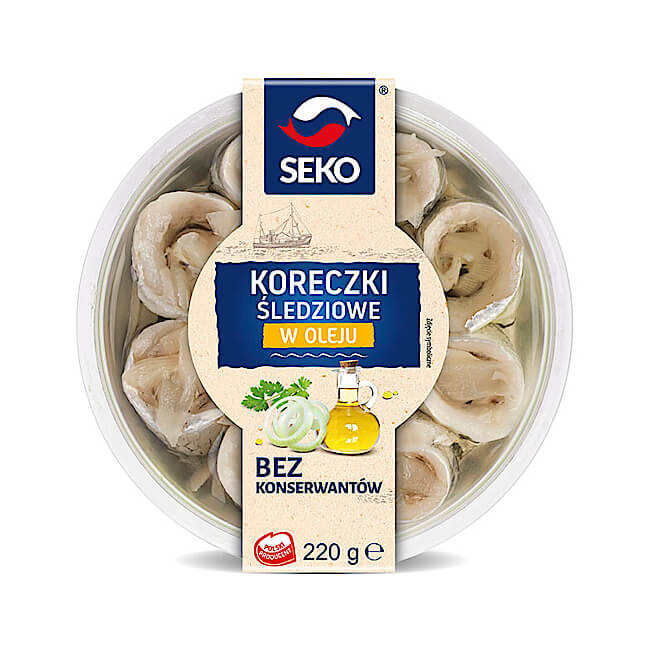 Rouleaux de harengs à l'huile Seko