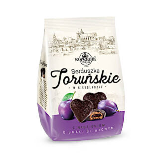 Cœurs de pain d'épice de Torun au chocolat fourrés à la prune