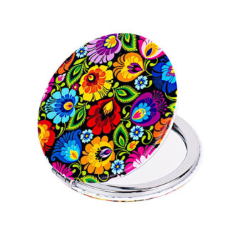 Miroir de poche folk Lowycz noir ouvert