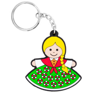 Porte-clé caoutchouc Folk polonais costume Goral (femme)