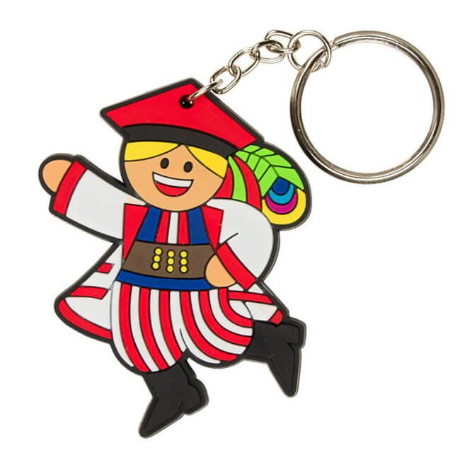 Porte-clé caoutchouc Folk polonais costume Cracovie (homme)