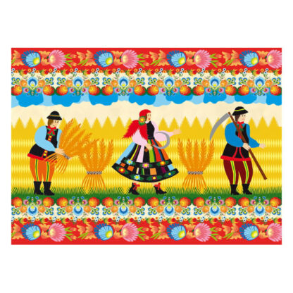 Carte folk foin avec enveloppe