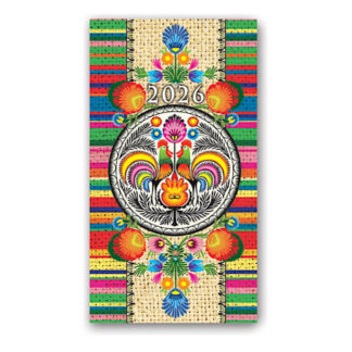 Agenda de poche 2026 folk polonais Lowycz coq