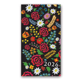 Agenda de poche Folk Fleurs 8,5 x 15,3 cm