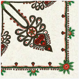 Serviettes en papier motif Pazernica fond blanc