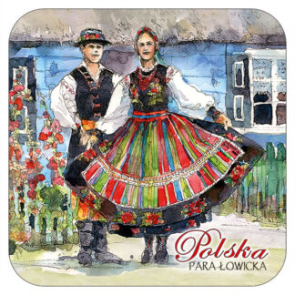 Dessous de verre aquarelle costume folk Lowycz