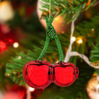 Boule de Noël rétro en forme de cerise
