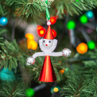 Boule de Noël rétro marionnette en forme de skrzat