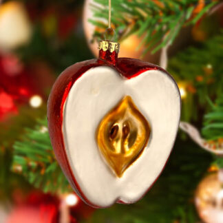 Boule de Noël rétro en forme de pomme