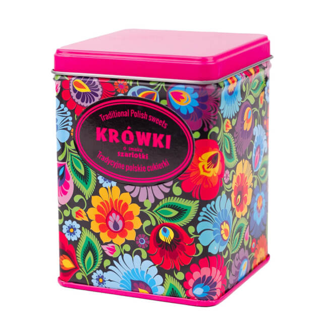 Boîte avec Krowki szarlotka saveur tarte aux pommes