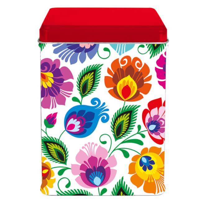 Boîte métal folk Lowycz blanc