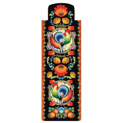 Marque page magnétique folk motif Lowcz 2 coq