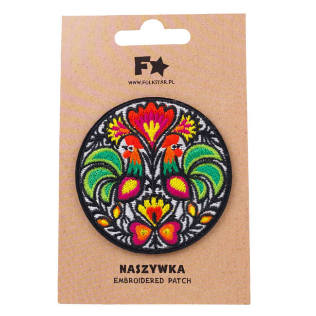 Patch thermocollant folk Lowycz 2 coqs