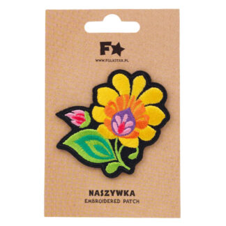 Patch thermocollant folk fleur Lowycz jaune