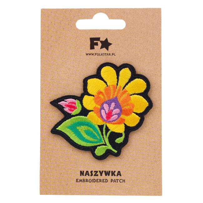 Patch thermocollant folk fleur Lowycz jaune