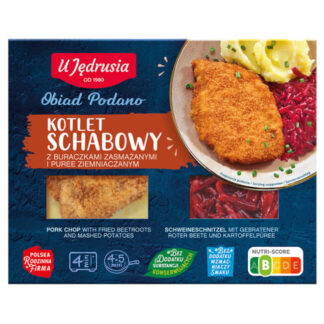 Kotlet Schabowy z Puree i buraczkami U Jedrusia 400g