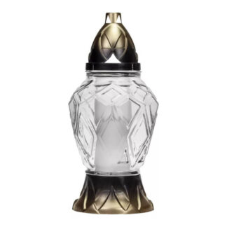 Bougie en verre pour pierre tombale