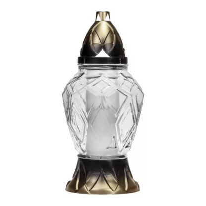 Bougie en verre pour pierre tombale