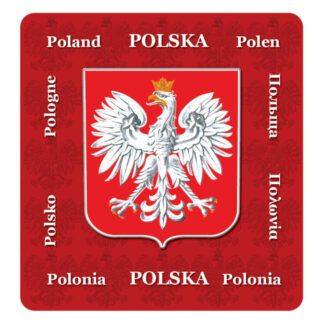 Magnet Polska aigle fond rouge