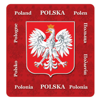 Magnet Polska aigle fond rouge
