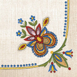 Serviettes papier folk Broderie Wdzydze 2