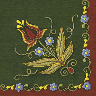 Serviette papier folk Podhale vert
