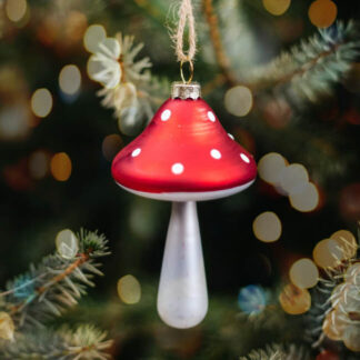 Boule de Noël rétro champignon