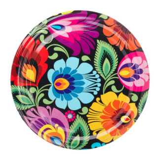 Couvercle folk Łowicz fond noir