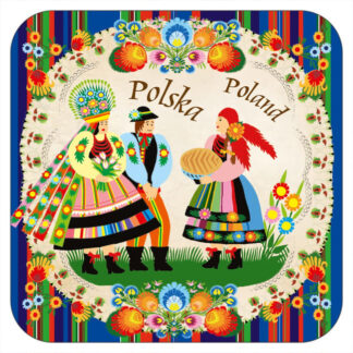 Dessous de verre scène folk mariage