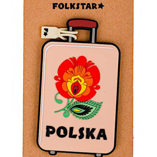 Magnet valise Łowicz fleur