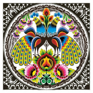 Serviettes en papier folk Coq de Lowycz