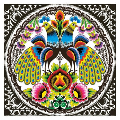 Serviettes en papier folk Coq de Lowycz