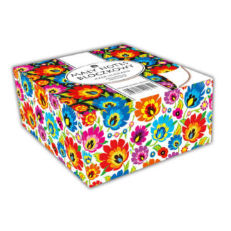 Bloc note folk polonais Lowycz blanc