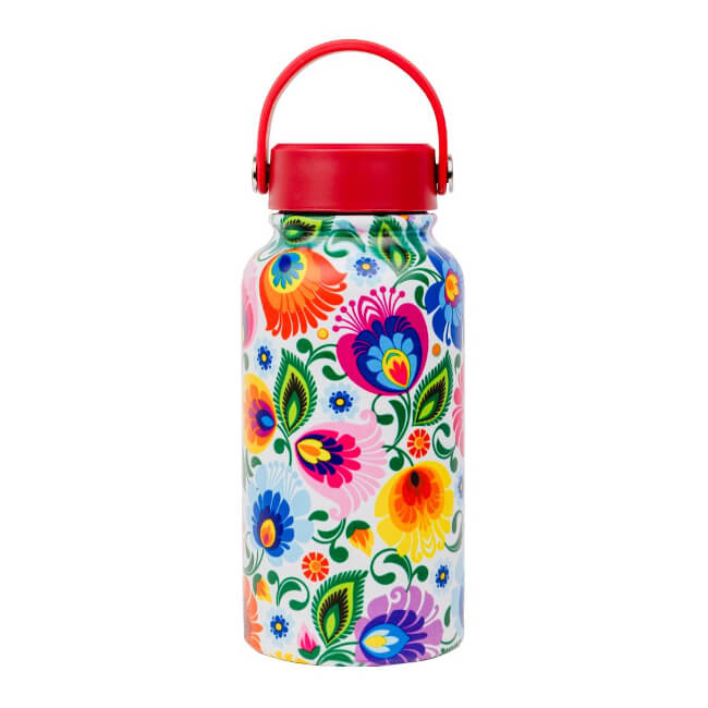 Bouteille isotherme 650 ml motif folk polonais Lowycz
