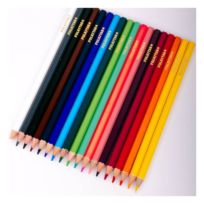 Crayons de couleur folk polonais Lowycz