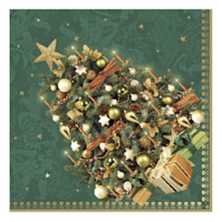 Serviette en papier de Noël sapin vert