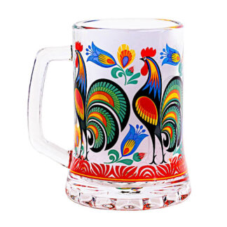 Chope à bière folk coq de Lowycz